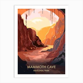 Mammoth Cave National Park Travel Poster Illustration Style 3 Art Print