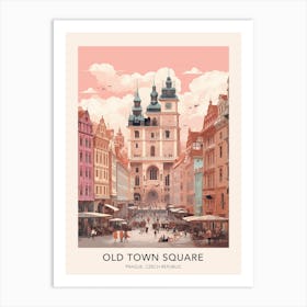 The Old Town Square Prague Czech Republic Travel Poster Art Print
