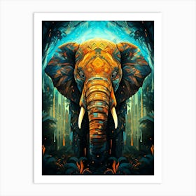 Elephant In The Jungle Art Print