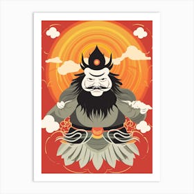 Raijin Thunder God Japanese Style 11 Art Print