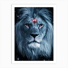 Lion Darkness 1 Art Print