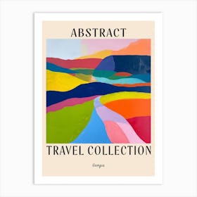 Abstract Travel Collection Poster Georgia 2 Art Print