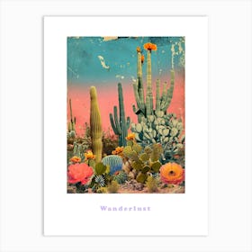 Wanderlust Cactus Poster 2 Art Print