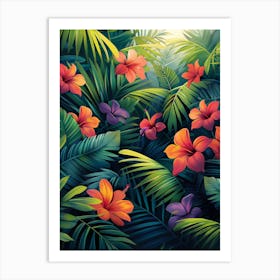 Tropical Jungle Background Art Print