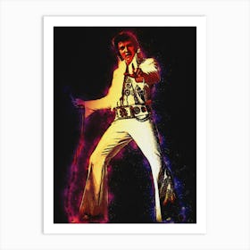 Spirit Of Elvis Presley Live In Memphis Tennessee June 1975 Art Print