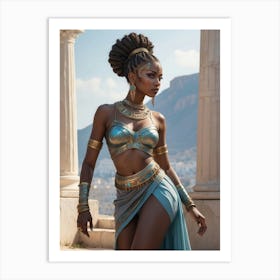 Beautiful And Sexy African American Princess 16 Art Print