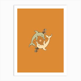 Dolphin Yin Yang  - Tropicool Studio Art Print