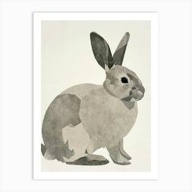 Silver Marten Rabbit Nursery Illustration 1 Art Print