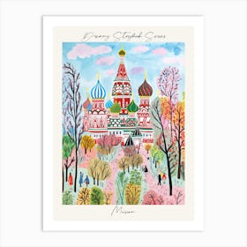 Poster Of Moscow, Dreamy Storybook Illustration 4 Art Print