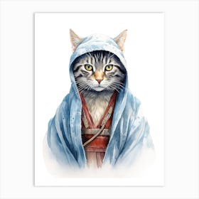 Egyptian Mau Cat As A Jedi 1 Art Print