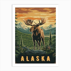 Alaska The Last Frontier Moose Poster Poster