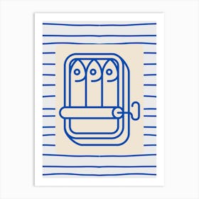 Sardines Blue Art Print