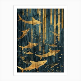 Sharks In The Sea 4 Art Print