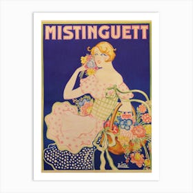 Mistinguet French Women Entertainer Vintage Poster Art Print