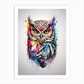 COLORFUL OWL Art Print