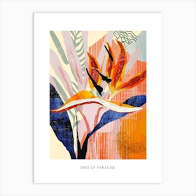 Colourful Flower Illustration Poster Bird Of Paradise 4 Art Print