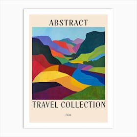 Abstract Travel Collection Poster Chile 1 Art Print