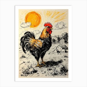 Rooster 3 Art Print