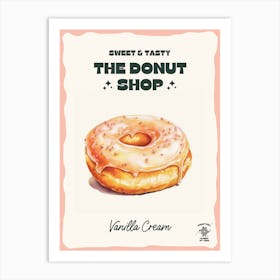 Vanilla Cream Donut The Donut Shop 1 Art Print