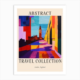 Abstract Travel Collection Poster London England 6 Art Print