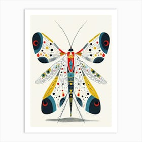 Colourful Insect Illustration Lacewing 13 Art Print