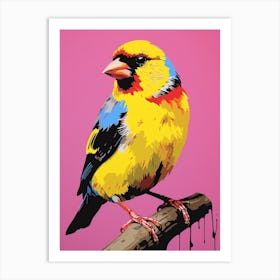 Andy Warhol Style Bird American Goldfinch 1 Art Print