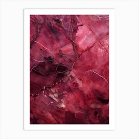 Red Marble 1 Art Print