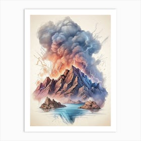 Lightning In The Sky Art Print