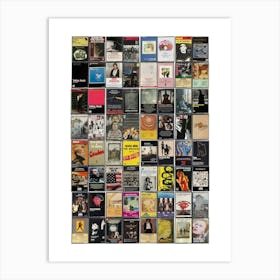 1970s Music Print - Retro Cassette Covers Art Print