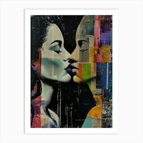 Kissing 1 Art Print