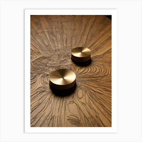 Golden Spheres Art Print