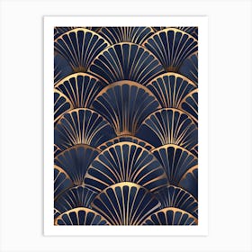 Deco Fan Pattern Art Print