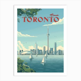 Toronto Skyline Sails Away Poster Art Print