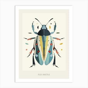 Colourful Insect Illustration Flea Beetle 15 Poster Art Print