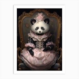 Panda Art In Baroque Style 4 Art Print