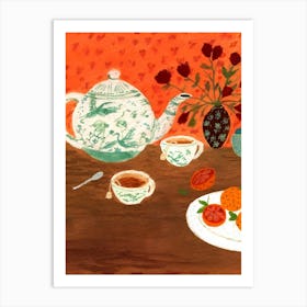 Tea And Oranges Art Print