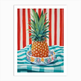 Pineapple Fruit Summer Illustration 2 Art Print