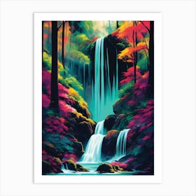 Rainforest Waterfall Landscape 1 Art Print