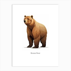 Brown Bear Kids Animal Poster Art Print