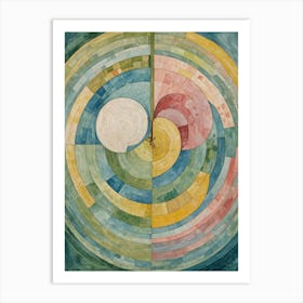 Abstract Rainbow Spiral Art Print