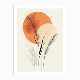 Sunset Grasses Art Print