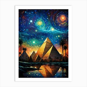 Egypt's Pyramids on the Horizon Art Print