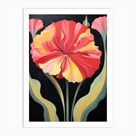 Carnation 4 Hilma Af Klint Inspired Flower Illustration Art Print