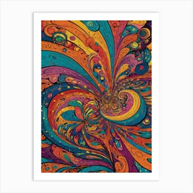 Psychedelic Swirls 8 Art Print