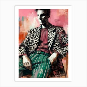 Man In Leopard Suit Art Print