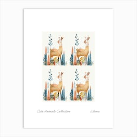 Cute Animals Collection Llama 1 Art Print