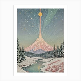 Winter Volcano no2 Art Print