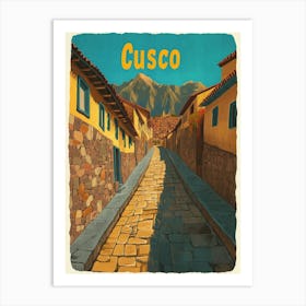 Aihrgdesign A Retro Travel Poster For Cusco Featuring The Anc C8ce6d25 2ade 43ca 97ac A0c34418a0a7 3 Art Print