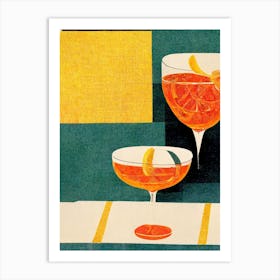 Cocktail Hour 70s Abstract Art Print