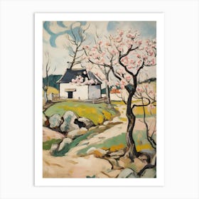 Cottage In The Countryside Painting 12 Art Print